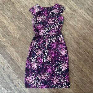 Long Tall Sally LTS Floral Purple Dress, Sz 10